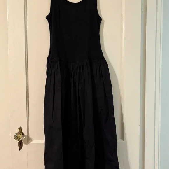 Madewell Mixed Poplin Scoopneck Maxi Dress Size Medium - Picture 7 of 10